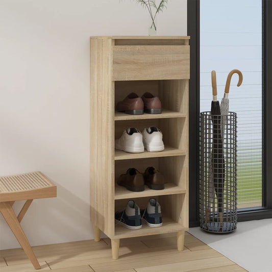 vidaXL Shoe Cabinet Sonoma Oak 40x36x105 cm Engineered Wood