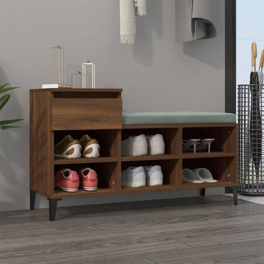 vidaXL Shoe Cabinet Brown Oak 102x36x60 cm Engineered Wood
