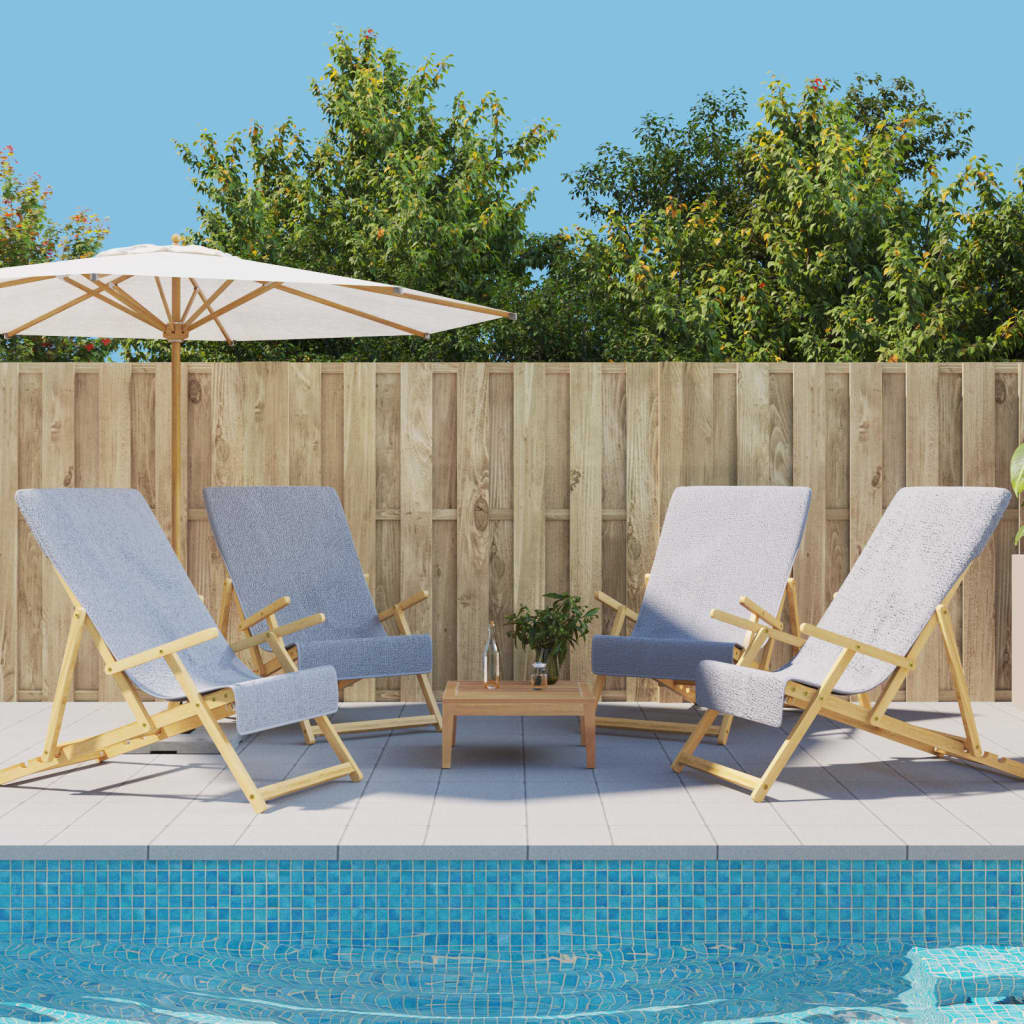 vidaXL Beach Towels 4 pcs Grey 60x135 cm Fabric 400 GSM