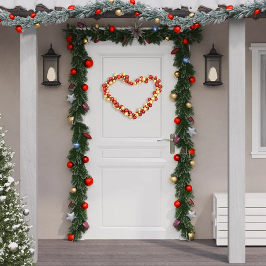 vidaXL Christmas Balls Garland Red and Gold 175 cm Polystyrene