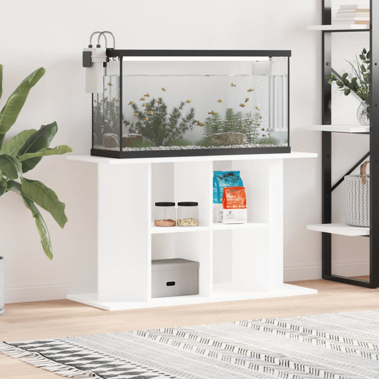 vidaXL Aquarium Stand White 100x40x60 cm Engineered Wood