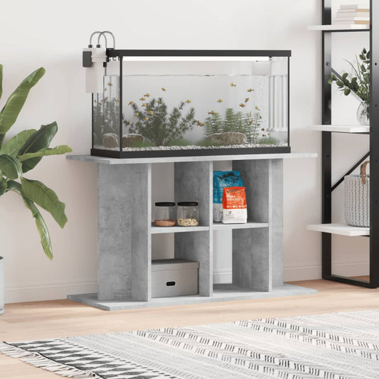 vidaXL Aquarium Stand Concrete Grey 100x40x60 cm Engineered Wood