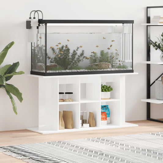 vidaXL Aquarium Stand High Gloss White 120x40x60 cm Engineered Wood