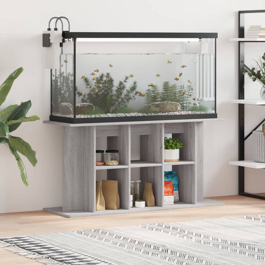 vidaXL Aquarium Stand Grey Sonoma 120x40x60 cm Engineered Wood