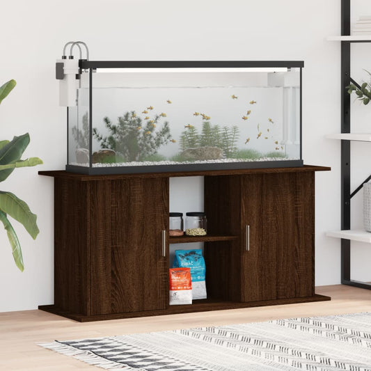 vidaXL Aquarium Stand Brown Oak 121x41x58 cm Engineered Wood