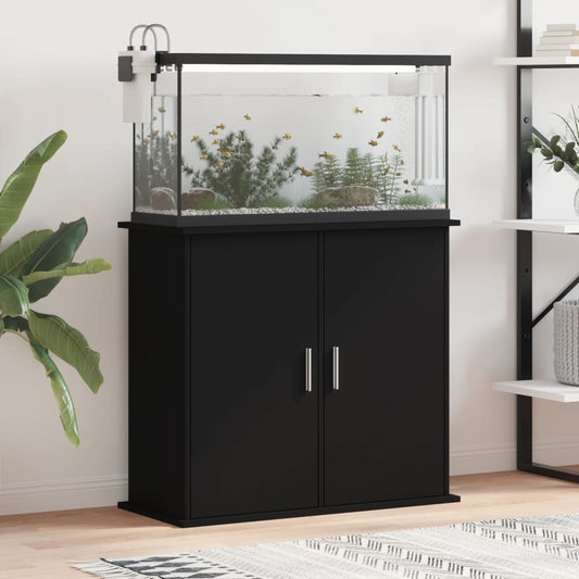 vidaXL Aquarium Stand Black 81x36x73 cm Engineered Wood