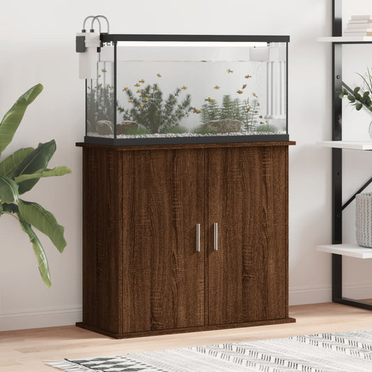 vidaXL Aquarium Stand Brown Oak 81x36x73 cm Engineered Wood