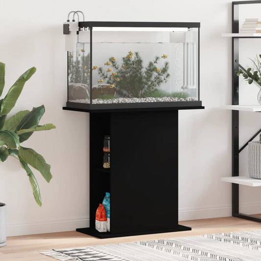vidaXL Aquarium Stand Black 36x75x72.5 cm Engineered Wood