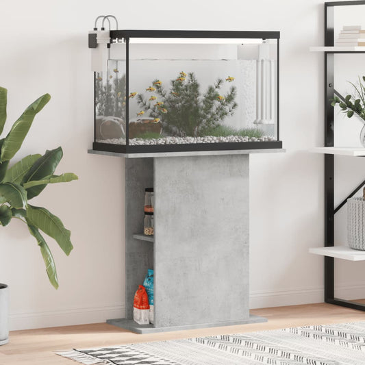 vidaXL Aquarium Stand Concrete Grey 36x75x72.5 cm Engineered Wood