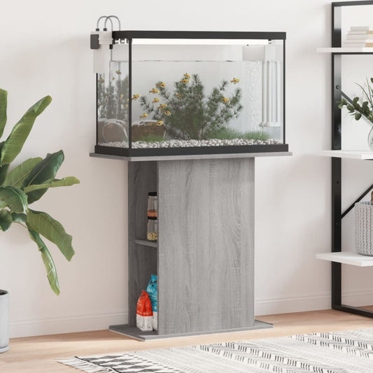 vidaXL Aquarium Stand Grey Sonoma 36x75x72.5 cm Engineered Wood