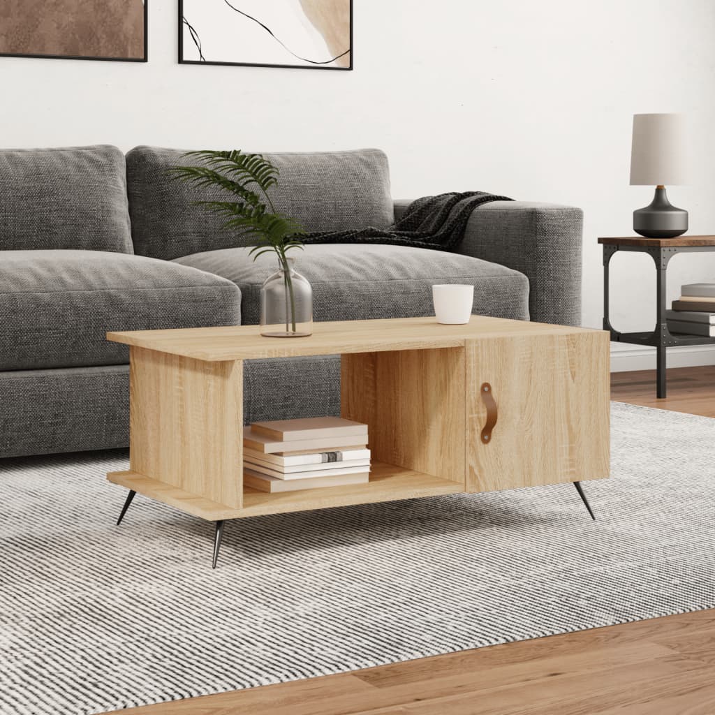 vidaXL Coffee Table Sonoma Oak 90x50x40 cm Engineered Wood
