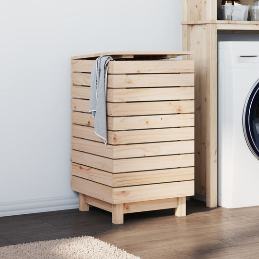 vidaXL Laundry Basket 44x44x76 cm Solid Wood Pine