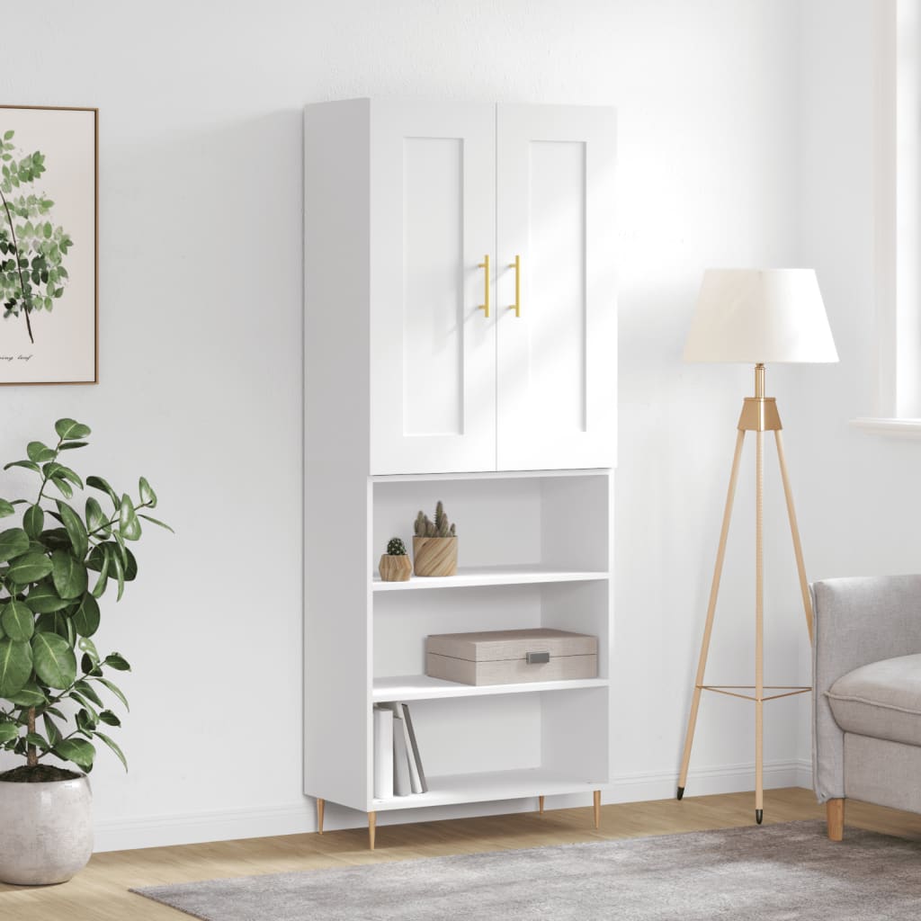 vidaXL Highboard White 69.5x34x180 cm Engineered Wood