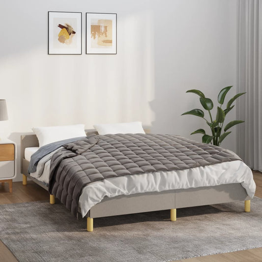 vidaXL Weighted Blanket Grey 138x200 cm Single 10 kg Fabric