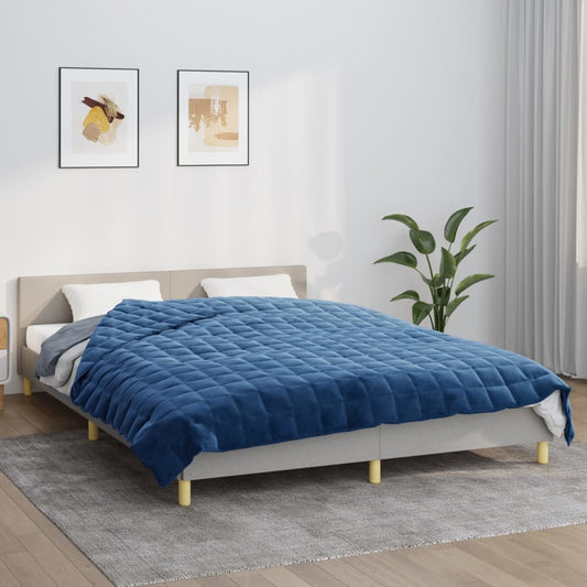 vidaXL Weighted Blanket Blue 200x225 cm 13 kg Fabric