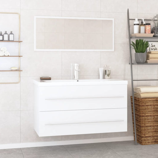 vidaXL 3 Piece Bathroom Furniture Set White