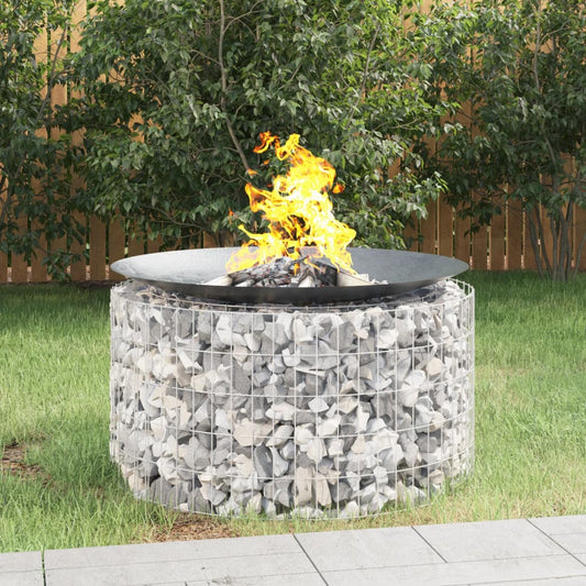 vidaXL Gabion Fire Pit íÖ 100 cm Galvanised Iron