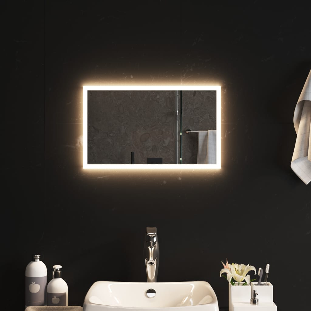 vidaXL LED Bathroom Mirror 30x50 cm