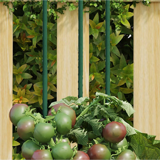 vidaXL Garden Plant Stakes 30 pcs Green 150 cm Steel