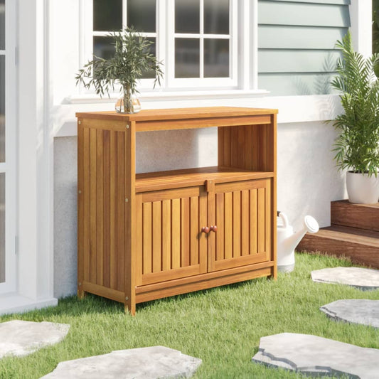 vidaXL Garden Console Table 80x35x75 cm Solid Wood Acacia