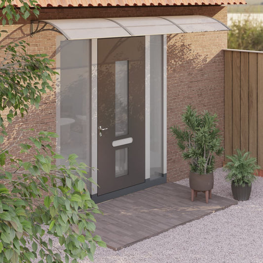 vidaXL Door Canopy Grey 300x80 cm Polycarbonate