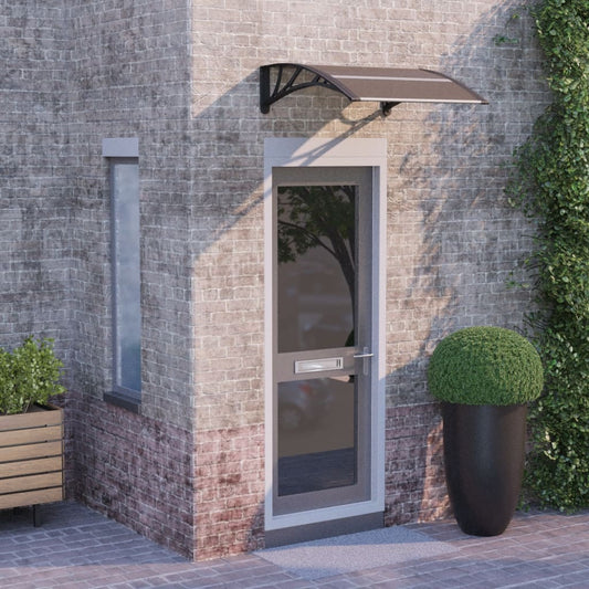 vidaXL Door Canopy Black 80x80 cm Polycarbonate