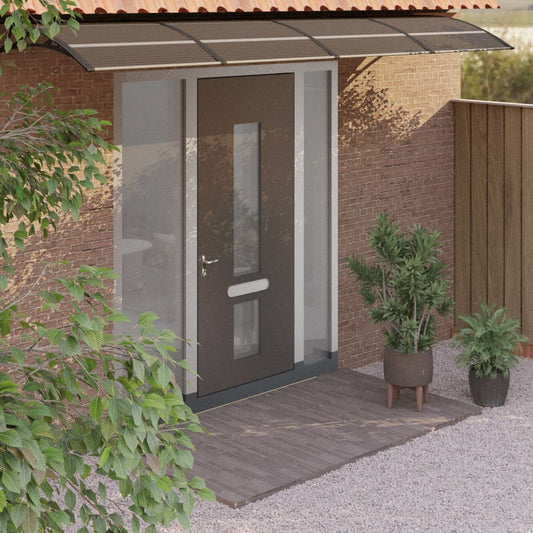 vidaXL Door Canopy Black 350x80 cm Polycarbonate