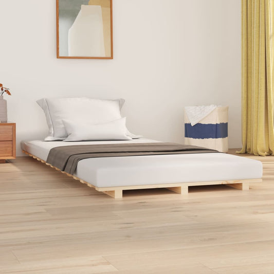vidaXL Bed Frame 90x190 cm 3FT Single Solid Wood Pine