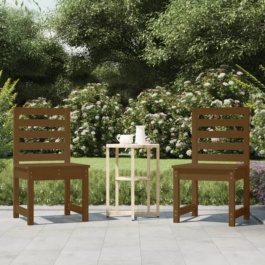 vidaXL Garden Chairs 2 pcs Honey Brown 40.5x48x91.5 cm Solid Wood Pine