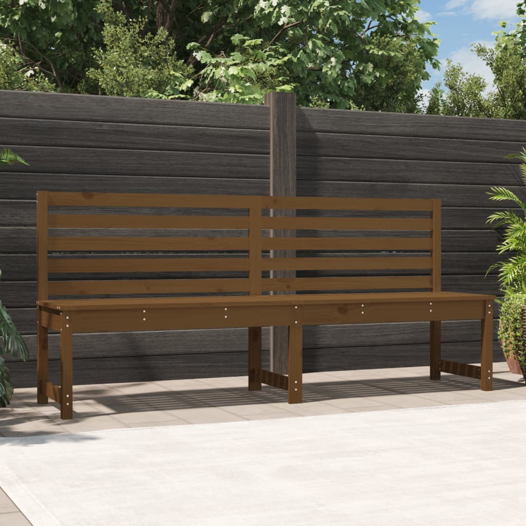vidaXL Garden Bench Honey Brown 201.5 cm Solid Wood Pine