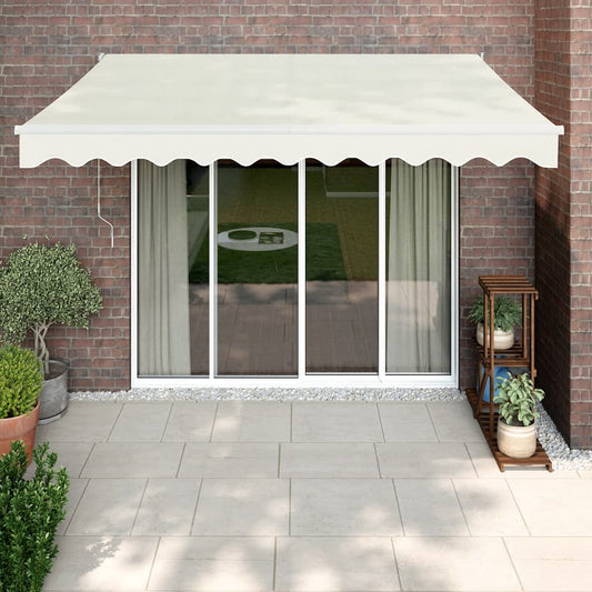 vidaXL Retractable Awning Cream 3x2.5 m Fabric and Aluminium