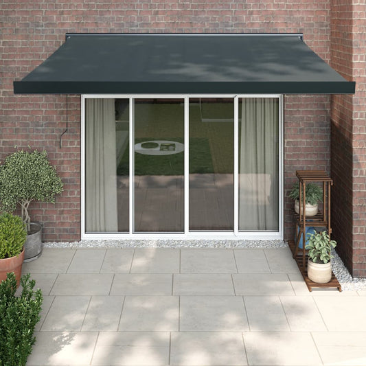 vidaXL Retractable Awning Anthracite 3x2.5 m Fabric and Aluminium