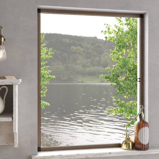 vidaXL Insect Screen for Windows Brown 80x100 cm