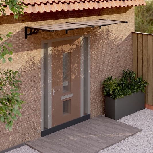 vidaXL Door Canopy Black 239x90 cm Polycarbonate