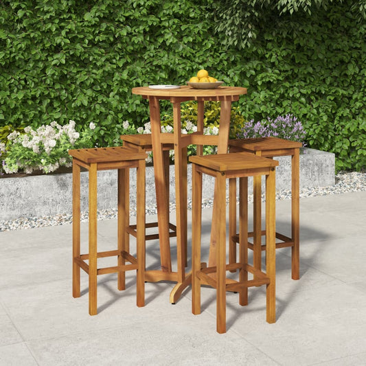 vidaXL 5 Piece Garden Dining Set Solid Wood Acacia