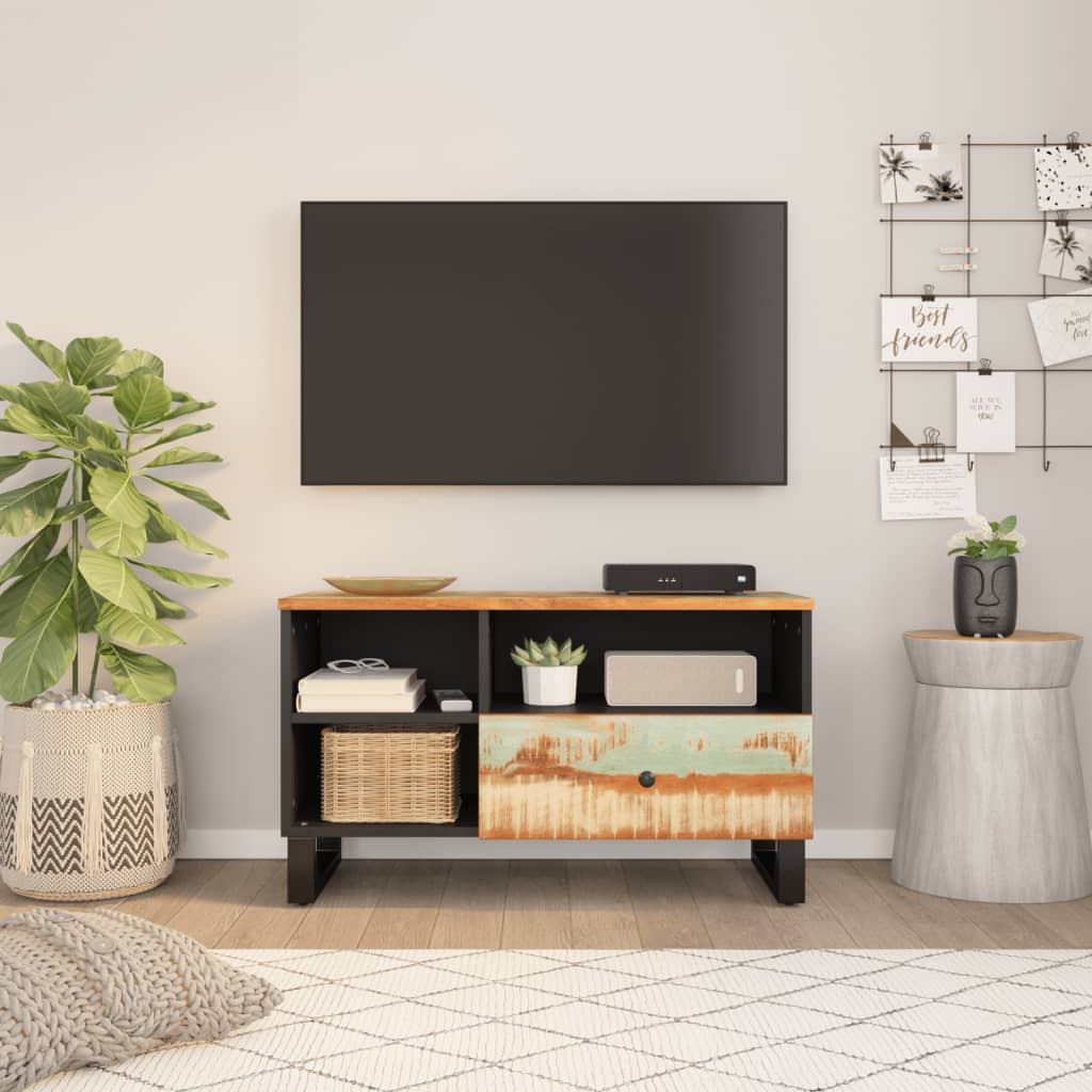 vidaXL TV Cabinet 80x33x46 cm Solid Wood Reclaimed and Engineered Wood