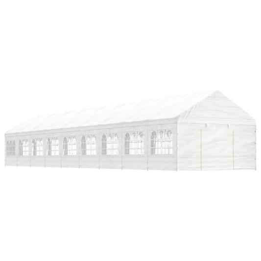 vidaXL Gazebo with Roof White 20.07x4.08x3.22 m Polyethylene