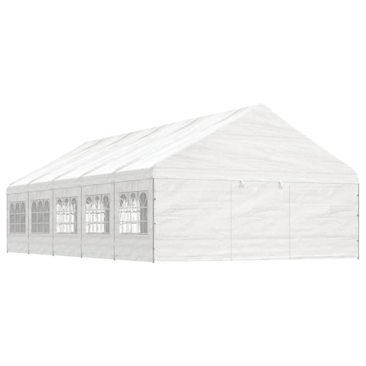 vidaXL Gazebo with Roof White 11.15x5.88x3.75 m Polyethylene