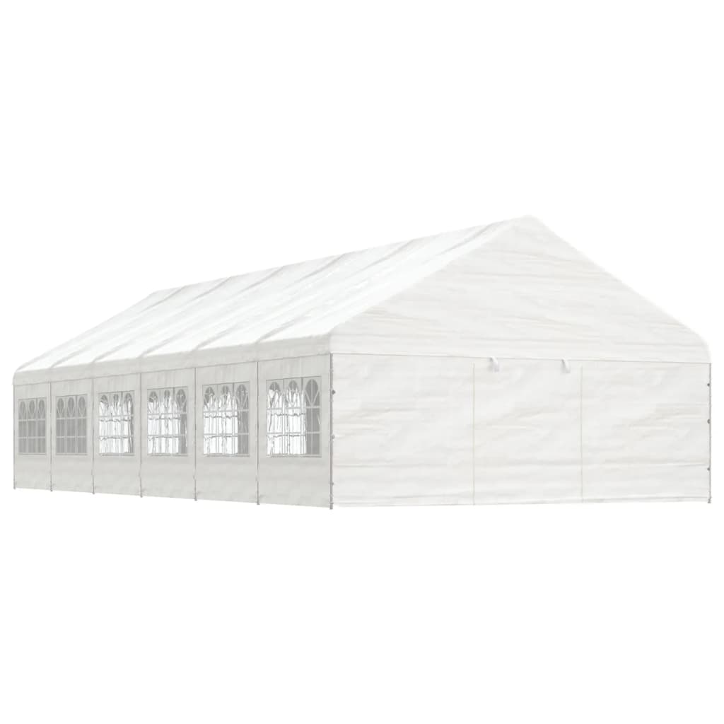 vidaXL Gazebo with Roof White 13.38x5.88x3.75 m Polyethylene