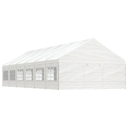 vidaXL Gazebo with Roof White 13.38x5.88x3.75 m Polyethylene