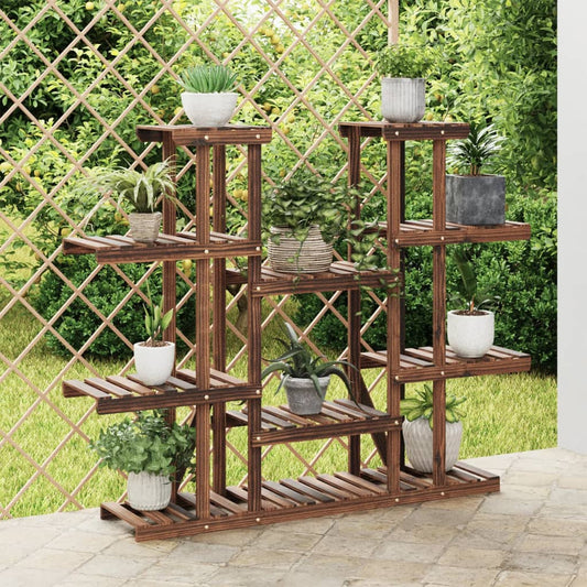 vidaXL Flower Stand 110x25x110.5 cm Solid Wood Fir