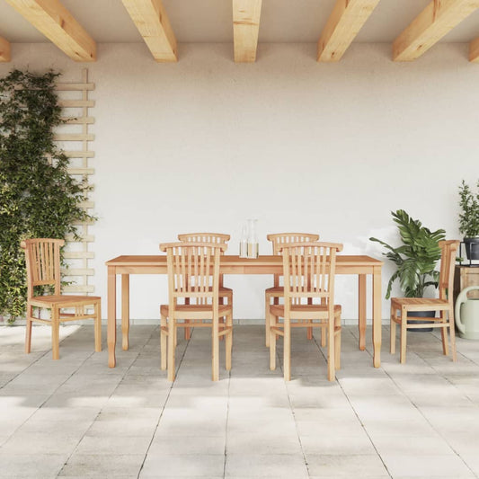 vidaXL 7 Piece Garden Dining Set Solid Wood Teak