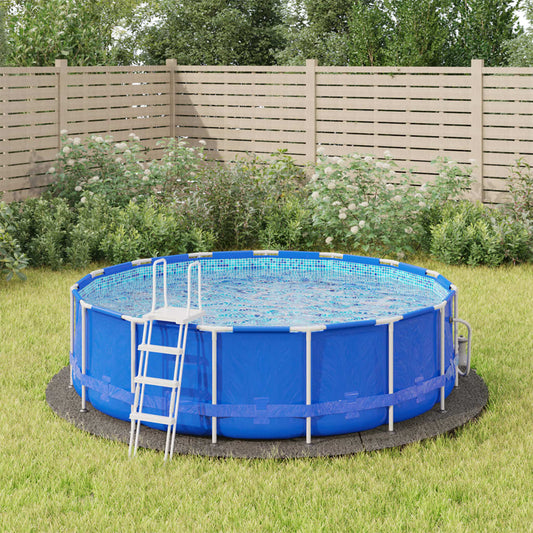 vidaXL Pool Ground Cloth Light Grey íÖ366 cm Polyester Geotextile