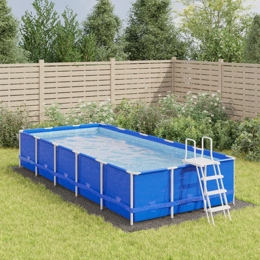 vidaXL Pool Ground Cloth Light Grey 640x321 cm Polyester Geotextile