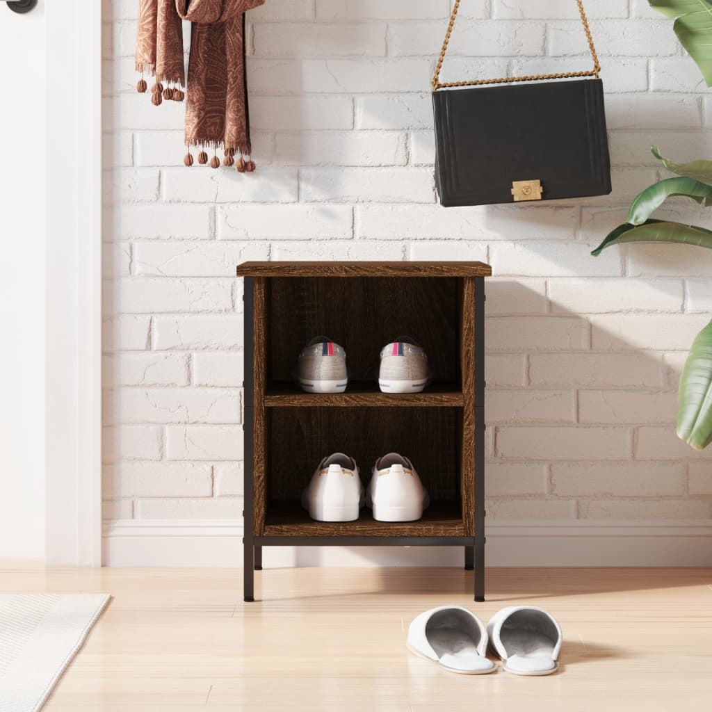 vidaXL Shoe Cabinet Brown Oak 38x35x50 cm Engineered Wood