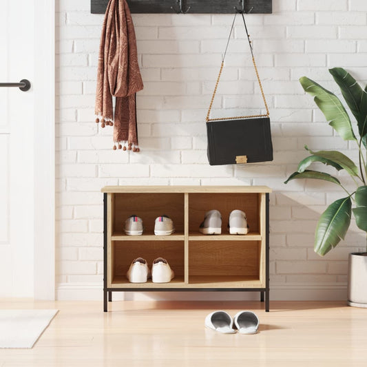 vidaXL Shoe Cabinet Sonoma Oak 69x35x50 cm Engineered Wood