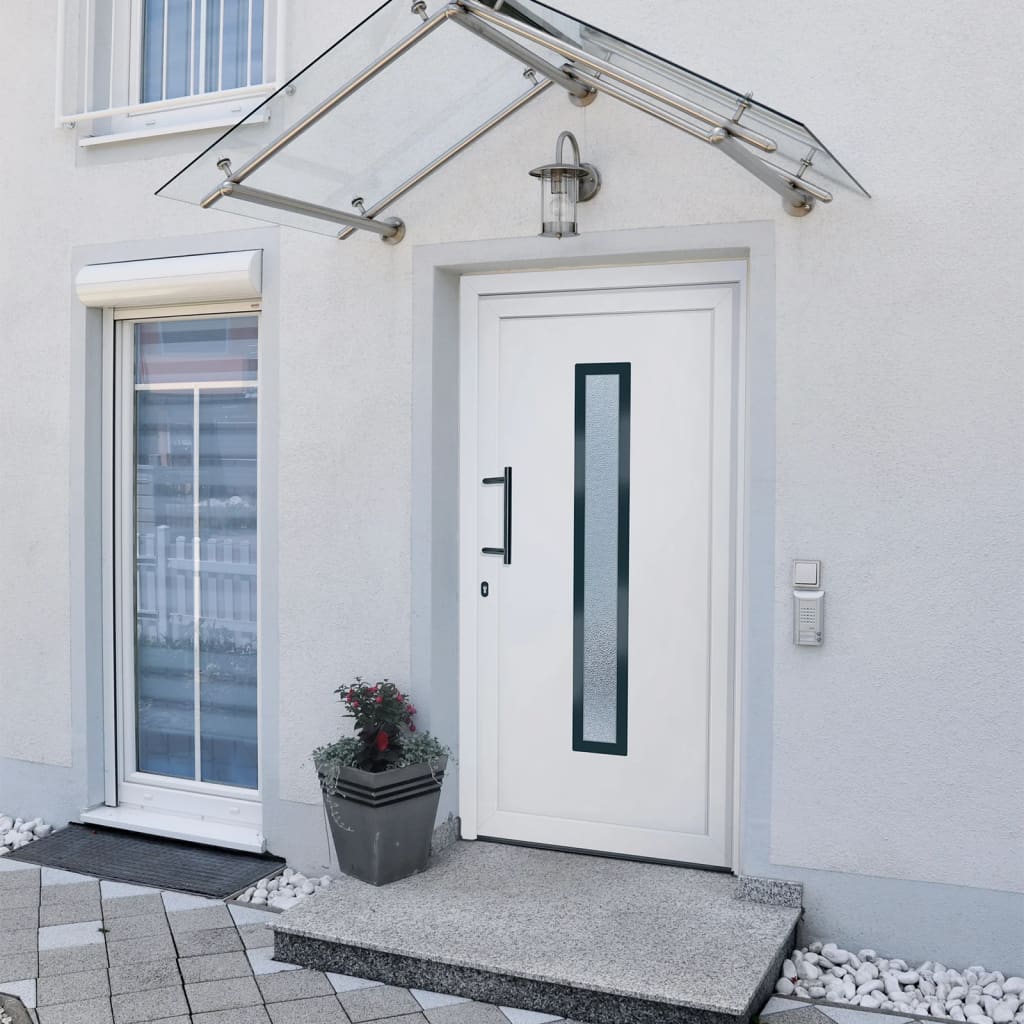vidaXL Front Door White 98x200 cm PVC