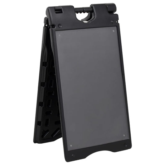 vidaXL A-Frame Sidewalk Board Black 45x7x84.5 cm HDPE