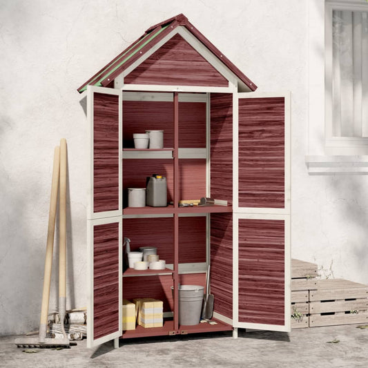 vidaXL Garden Tool Shed Mocha 89x52.5x175 cm Solid Wood Pine
