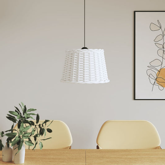 vidaXL Ceiling Lamp Shade White íÖ40x26 cm Wicker